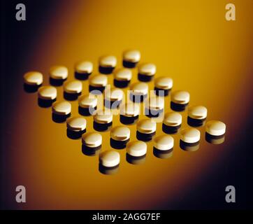 Still life. Vitamin supplement tablets. Stock Photo