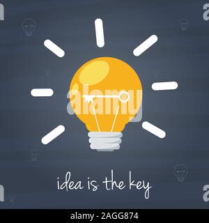 Idea is the key. Conceptual Vector Illustration. Illustration Poster Stock Vector