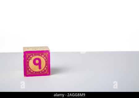 Childrens Wooden Alphabet Block Showing the Letter S Stock Photo