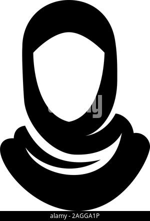 Hijab vector black template Stock Vector Image & Art - Alamy