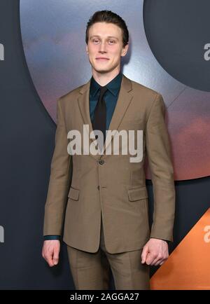 Los Angeles, USA . 18 December 2019 - Hollywood, California - George MacKay. Universal Pictures' '1917' Los Angeles Premiere held at TCL Chinese Theatre. Photo Credit: Birdie Thompson/AdMedia /MediaPunch Credit: MediaPunch Inc/Alamy Live News Stock Photo