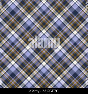 Tartan plaid purple and yellow seamless checkered vector pattern. Vector EPS 10 Stock Vector