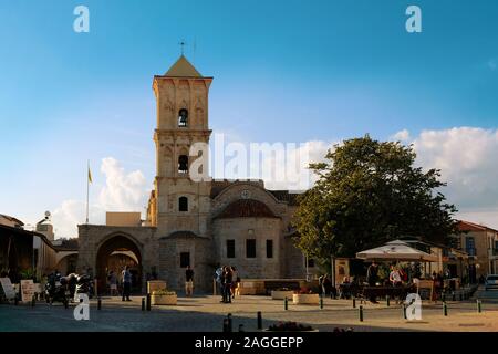 Larnaca, CYPRUS - January 2 2018: Saint Lazarus Church, a remarkable example of Byzantine architecture, which lies over the tomb of the saint. Sunny d Stock Photo
