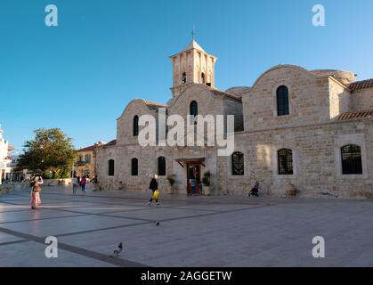 Larnaca, CYPRUS - January 2 2018: People visiting Saint Lazarus Church, a remarkable example of Byzantine architecture, which lies over the tomb of th Stock Photo