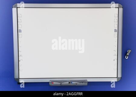 Smart board in the classroom. Interactive board. Stock Photo