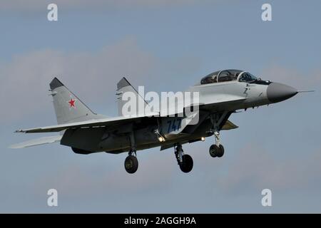 RUSSIAN AIR FORCE MIG-35UB FIGHTER AIRCRAFT. Stock Photo