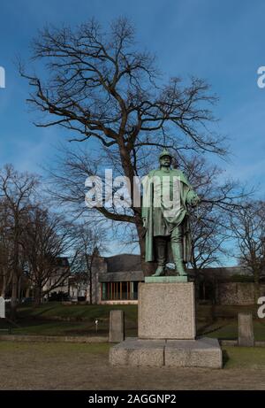 monument to otto von bismarck in frankfurt hoechst germany Stock Photo
