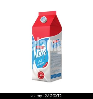 Milk packaging design Stock Vector