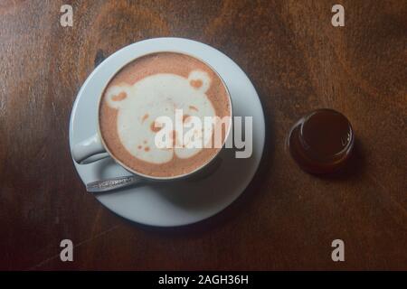 Latte art in Popayan, Colombia Stock Photo