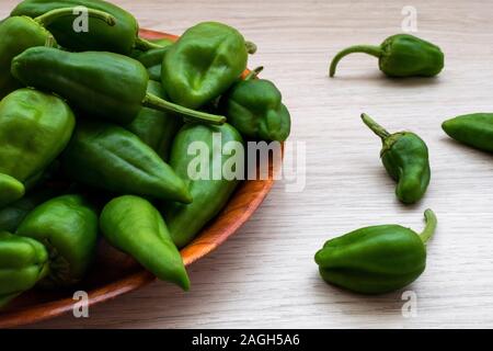 Close-up of typical Spanish peppers Stock Photo