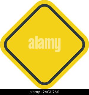 Blank Square Warning Sign. Vector Illustration Stock Vector