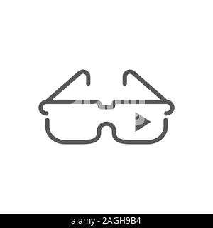 VR Glasses icon on white background. Vector Illustration. EPS 10 Stock Vector