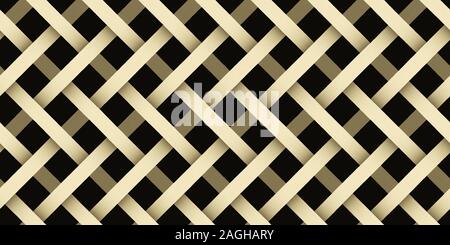 Monochrome wicker background. Braided black and white pattern. Realistic 3D illustration Stock Photo