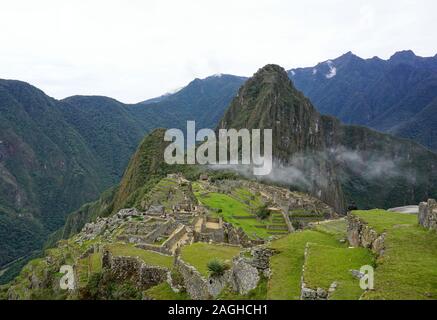 Panoramic of Machu Picchu, Cusco Peru Stock Photo