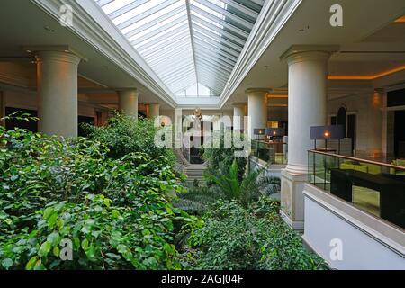 BELGRADE, SERBIA -20 JUN 2019- View of the Hyatt Regency Belgrade, a modern hotel in the New Belgrade area of the capital of Serbia. Stock Photo