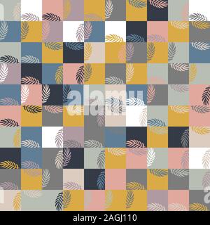 Square floral random girly seamless graphic swatch Stock Vector