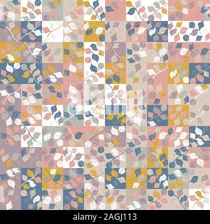 Square floral random girly seamless graphic swatch Stock Vector