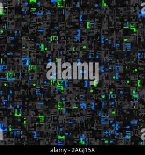 Neon funky noisy techno glitch swatch seamless Stock Vector