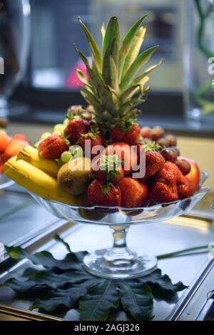 Table set up for continental breakfast Stock Photo - Alamy