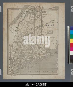 At head of title: Supplement to the New York observer. Issued in parts; maps dated 1841-1845. National Endowment for the Humanities Grant for Access to Early Maps of the Middle Atlantic Seaboard.; Maine. Stock Photo