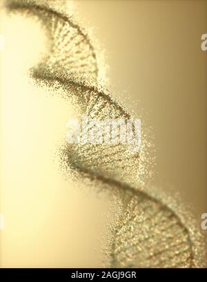Genetic Syndrome and Genetic Disorder, 3D illustration of science concept. Colorful DNA molecule. Stock Photo