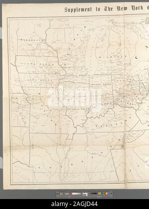 Western territory shown in inset map. Includes note and statistics. Mapping the Nation (NEH grant, 2015-2018); Map of the Presbyterian Church in the United States Stock Photo