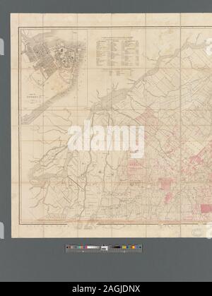 Relief shown by hachures. Prime meridian: Greenwich. Shows roads, towns, villages and landholdings of the British American Land Co. Includes inset : Plan of Quebec (scale approximately 1:12,500) Also includes A table of distances to the eastern townships and table Distances to the new settlements of the B.A.L. Company. Mapping the Nation (NEH grant, 2015-2018); Map of the eastern townships of Lower Canada drawn principally from actual survey for the British American Land Company Stock Photo