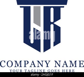 K R beauty logo inspiration, luxury logo design, initial logo name Stock Vector