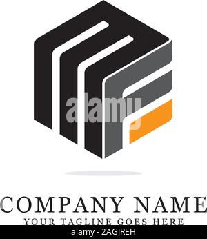M initial logo inspiration, negative space letter logo designs Stock Vector