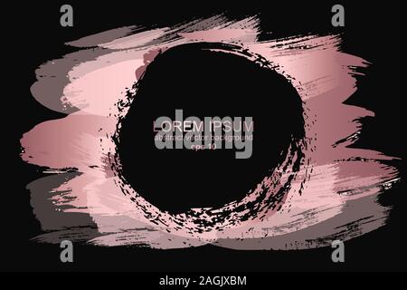 Bright background. Abstract luxury brush strokes with frame. vector Stock Vector