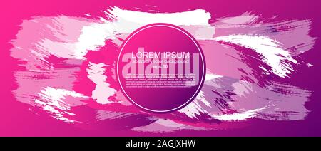 Bright background. Abstract luxury brush strokes with frame. vector Stock Vector