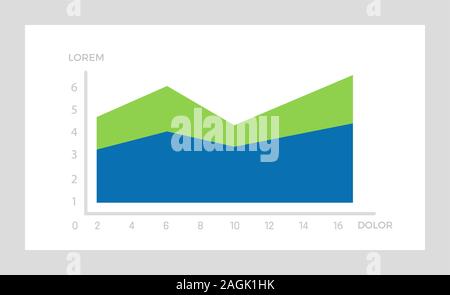 Set of green and blue elements for infographic presentation slides with charts, graphs, brochures. Stock Vector