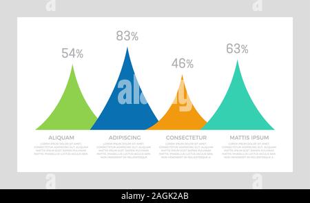 Set of green and blue, orange, turquoise elements for infographic presentation slides with charts, graphs, steps. Stock Vector