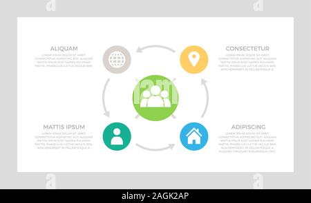 Set of green and turquoise, blue, orange elements for infographic presentation slides with charts, graphs, steps. Stock Vector