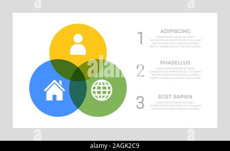 Set of blue, green and orange elements for infographic presentation slides with charts, graphs, steps, circles. Stock Vector