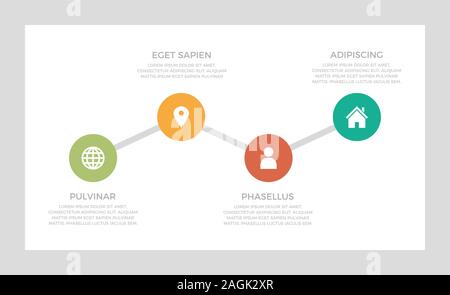 Set of turquoise and orange, red, green elements for infographic presentation slides with charts, timeline, graphs Stock Vector