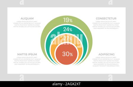 Set of green and turquoise, orange, red elements for infographic presentation slides with charts, graphs, steps, circles, number options. Stock Vector