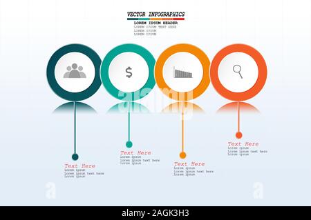 infographics work status presentation -  illustrate a strategy, workflow or team work. Stock Vector