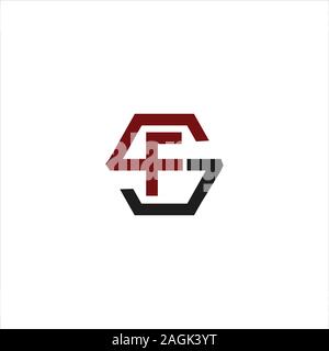 initial letter fs or sf logo vector design Stock Vector