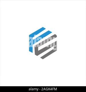 initial letter fs or sf logo vector design Stock Vector