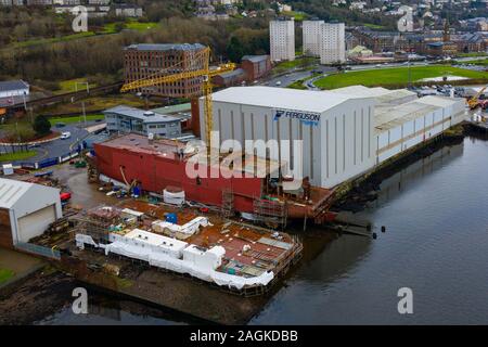 Ferguson Marine Port Glasgow Shipyard building the CalMac ferry MV ...