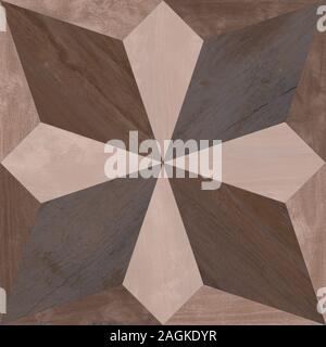 Wood texture background, Star shaped, seamless pattern, Geometric wooden tile Stock Photo