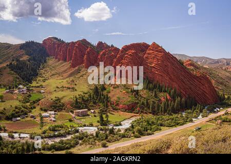 Jeti-Ögüz Rocks, Kyrgyzstan Stock Photo