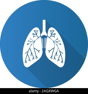 Human lungs with bronchi and bronchioles color icon. Respiratory system ...