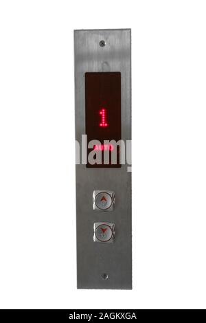 Elevator call buttons. on white isolated background Stock Photo