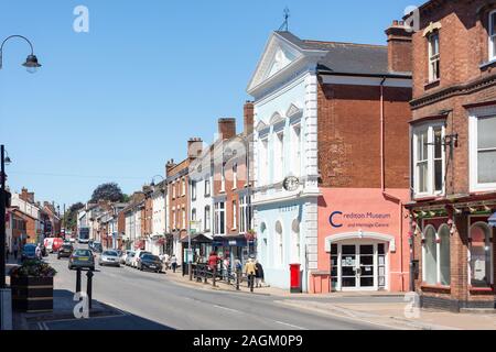 Crediton High Street, Crediton, Devon, England, United Kingdom Stock