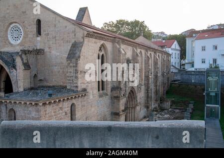 Ruins of the 14th century Monastery of Santa Clara a Velha (Old St. Clara Monastery) in Coimbra, Portugal Stock Photo