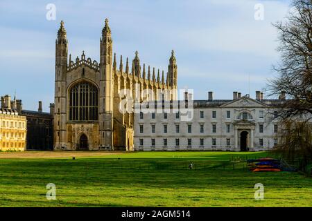 King's College Chapel taken from the backs of the College in Cambridge, Cambridgeshire, England, UK  Mark Bullimore Photography 2019 Stock Photo