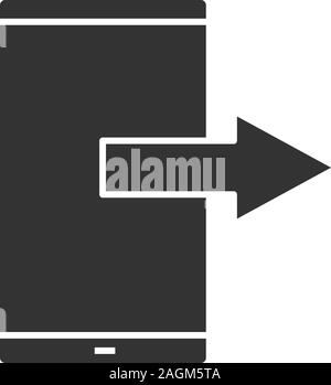 Mobile data transfer icon. Outgoing call or message. Smartphone. Flat ...