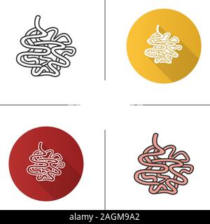 Small intestine linear icon. Small bowel. Thin line illustration ...